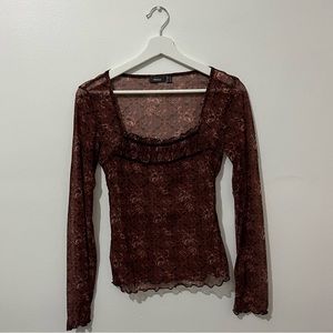 Mexx Printed Mesh Top